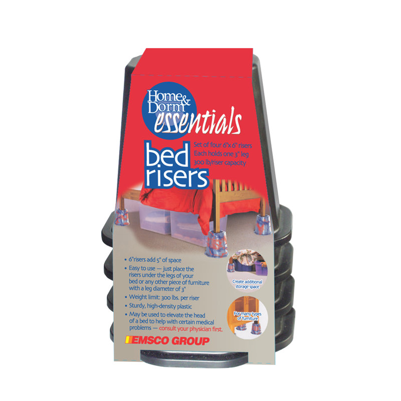 Elam 9.75'' Bed Risers, Black
