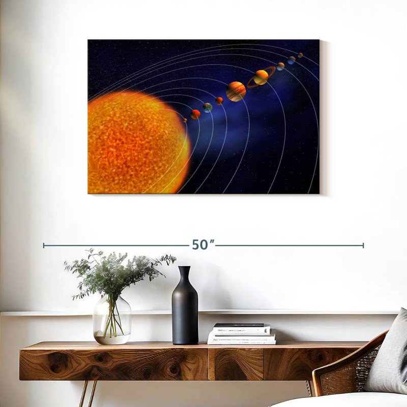 Oberle Solar System Planetary Orbit, 24" H x 36" W