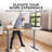 Uncaged Ergonomics Rise Up 48" x 30" Dual-Motor Electric Standing Desk - Height Adjustable Sit-Stand Desk with Memory Presets, Natural Bamboo Top, Gray Frame-1857793946-1820095523