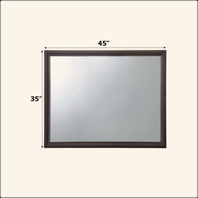 Espresso Finish Mirror, Espresso, 35" x 45"