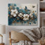 Ailes de papillon et fleurs II - art mural floral en métal