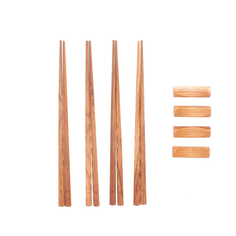 Ensemble de 4 baguettes en bois de teck fait à la main Loon Peak® (ensemble de 4)