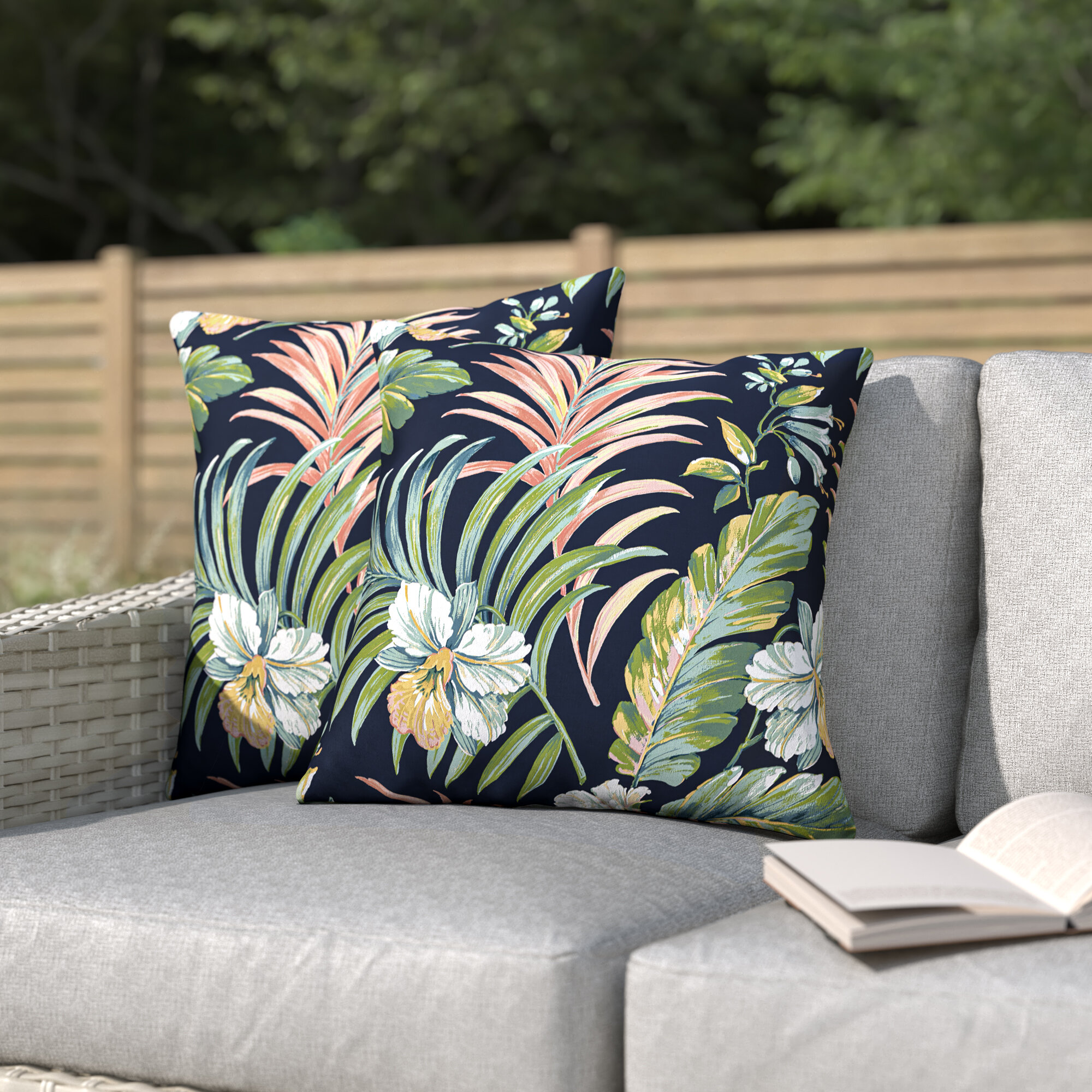 Floral hotsell outdoor pillow