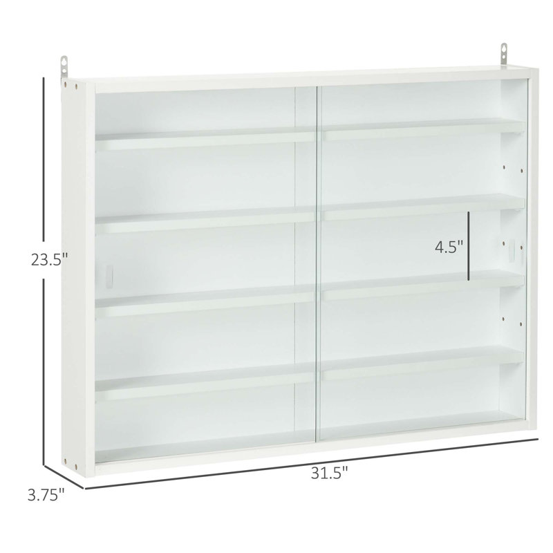 Vitrine à 5 niveaux en verre avec 2 portes, design minimaliste moderne pour un rangement polyvalent et une superbe présentation dans n'importe quelle pièce