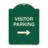 Signmission Designer Series Sign - Visitor-Parking Right | Green 18" X 24" Heavy-Gauge Aluminum Architectural Sign | Protect Your Business & Municipality | Made In The USA-57366865-57219088