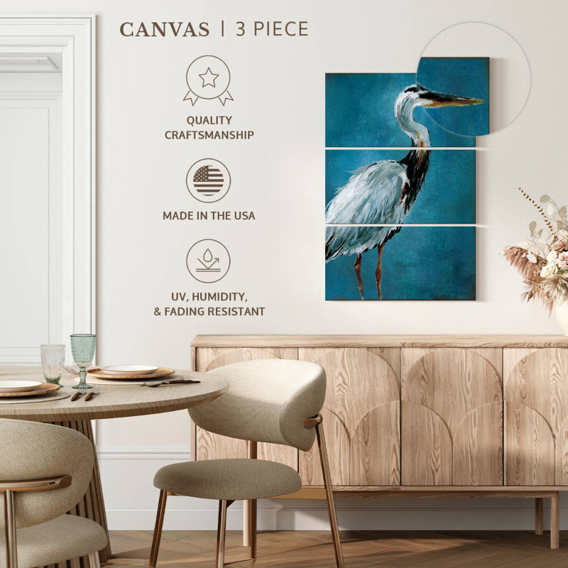 Brampt Great Blue Heron I, 32" H x 20" W