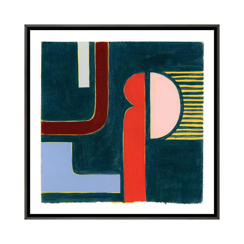 «Bewildered IV» par Grace Popp - impression d'art graphique, Toile avec cadre gris, Pas de tapis