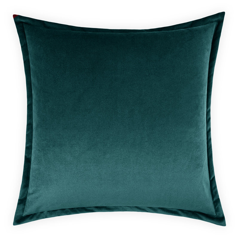 Belvedere Flange Reversible Throw Pillow, Laguna, Square 20"