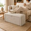 Banc ottoman de rangement à ouverture latérale, recouvert de lin, 48 pouces, pour salon-1267448578
