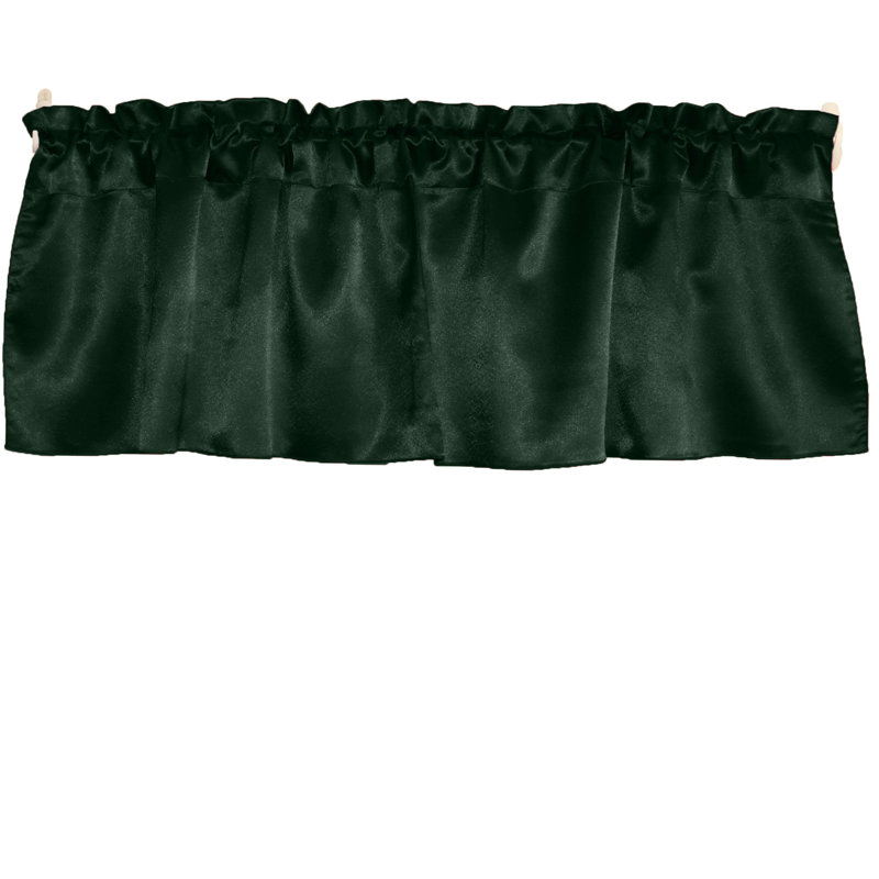 Danijah Tailored Window Valance, 58" W x 28" L, Hunter Green