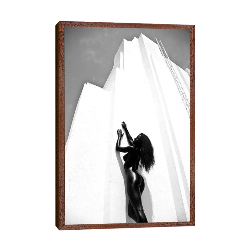 Climbing by Gregory Prescott - Print on Canvas, Brown Framed, 66.04cm H x 45.72cm W x 3.81cm D