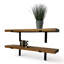 Lemieux Handcrafted Rustic Wooden Wall-Mounted Floating Shelves with Black L Brackets-884500527-884500526