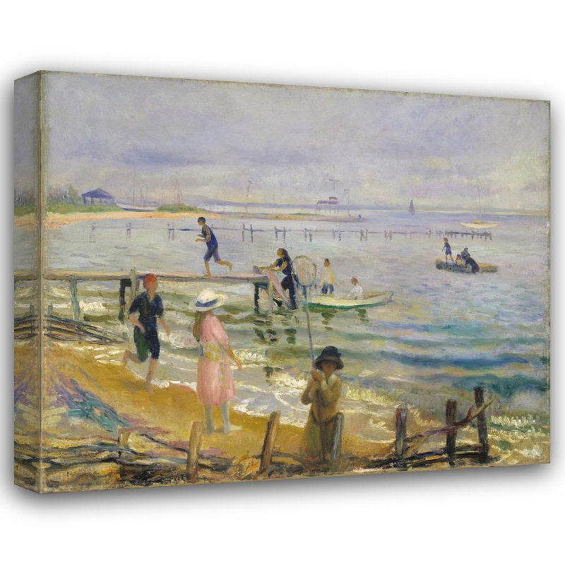 "Jetties at Bellport" par William James Glackens - Art mural sur toile tendue avec châssis, H 24 po x l 17 po