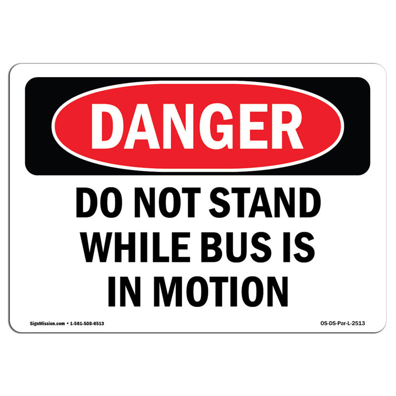 OSHA Danger Sign, 18" H x 24" W x 0.1" D