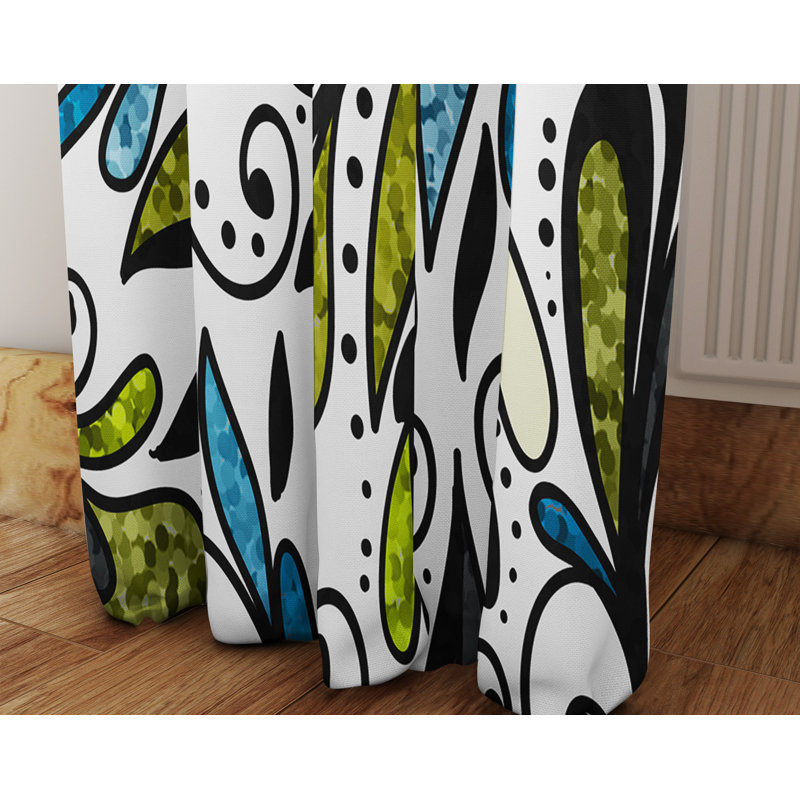 Paire de rideaux scintillants en damas, L 40 po x L 52 po