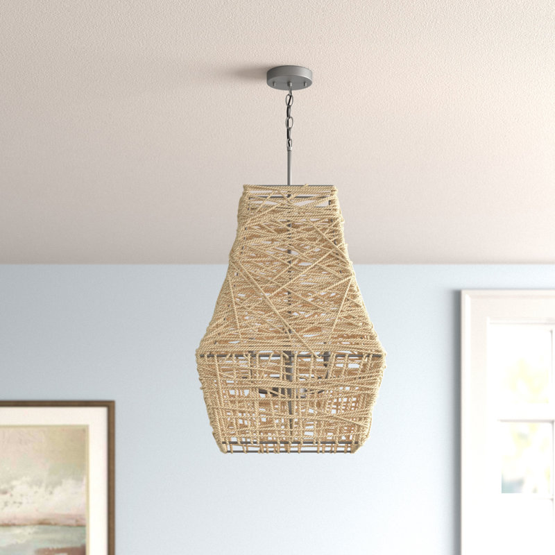 Lustre géométrique unique à 4 lumières 