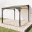 Outsunny 3 x 2.87 m Metal Lean-to Pergola Wall-Mounted Garden Pergola Brown