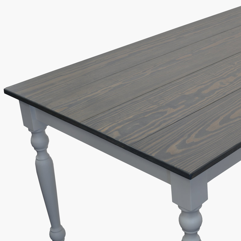 Table de salle à manger en bois massif Maximillian, H 30 po x L 60 po x l 34 po
