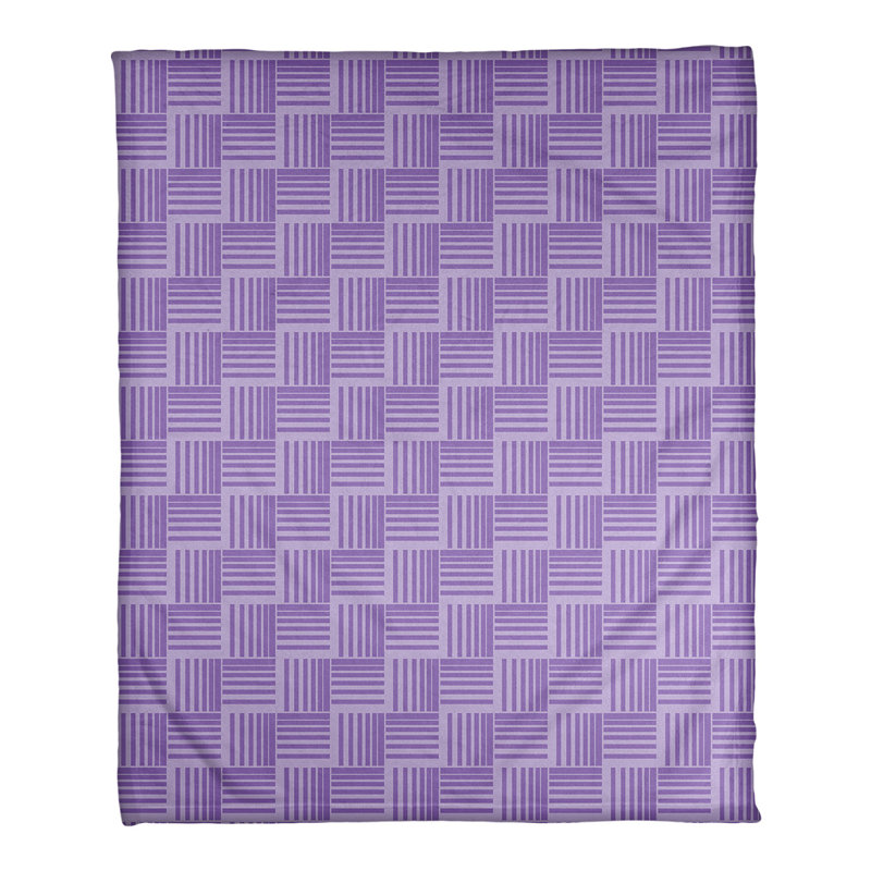Couverture polaire à rayures classic basketweave, l 50 po x L 60 po, Mauve