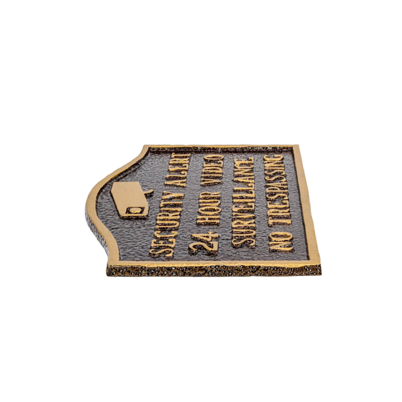 Plaque de sécurité standard pour arche de sécurité - Bronze martelé, Bronze martelé