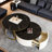 Round Nesting Coffee Table With Fluted Design And Drawers-1353040224