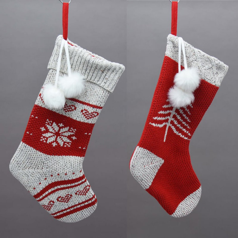 Ensemble de 2 chaussettes rouges et blanches assorties