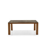 Omnia Extendable Table with Rectangular Top and Wooden Legs
