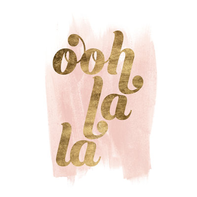 'La Vie in Pink I' by Grace Popp - Wrapped Canvas Typography Print