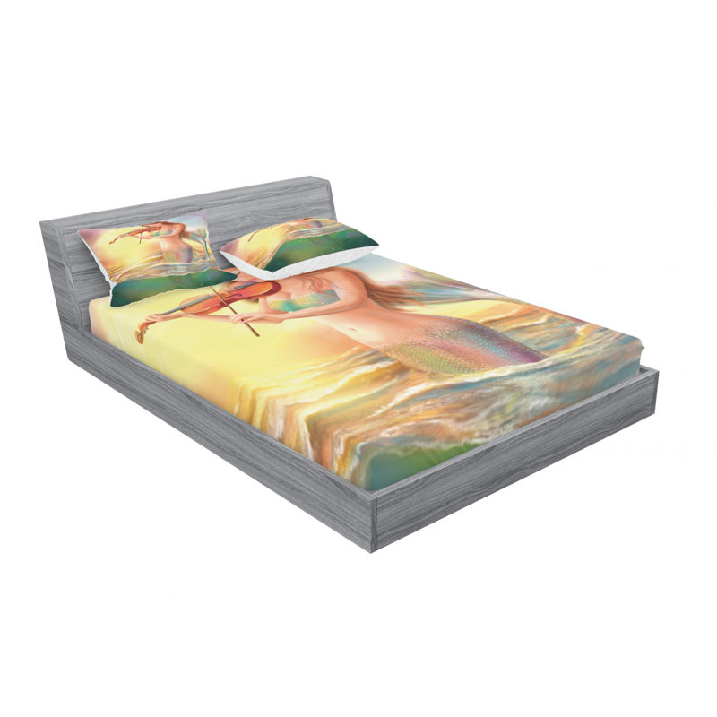 Microfiber Sheet Set, Queen Sheet Set with Fitted Sheet