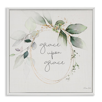 «Grace with Soft Leaves», estampe numérique encadrée par Susan Ball