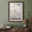 Art mural vintage rétro encadré pour chambre à coucher - 26 po x 36 po brun avec mat blanc-1605519372