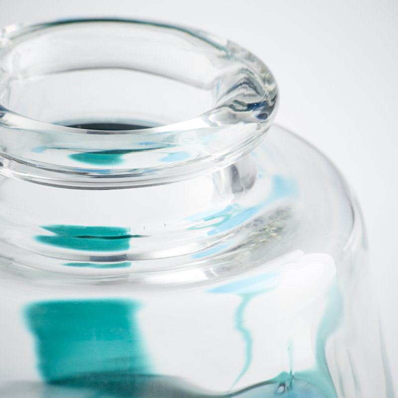 Tahoe Glass Table Vase, 7.75" H x 9.25" W x 9.25" D