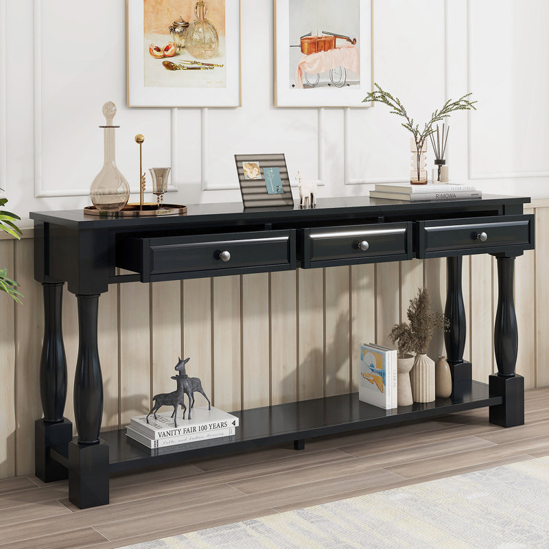 Console Console avec tiroirs et tablette pour entrée, couloir, Espresso