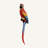 Hanging Scarlet Macaw Garden Statue