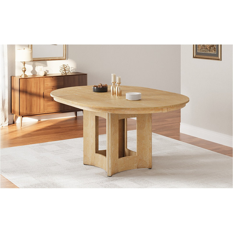 Table de salle à manger extensible Farmhouse, Bois naturel