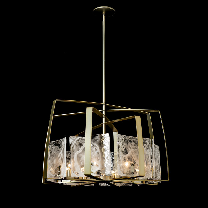 Arc 8 - Light Chandelier, Modern Brass