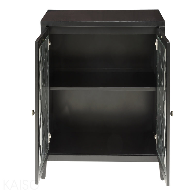 Black Finish Console Cabinet