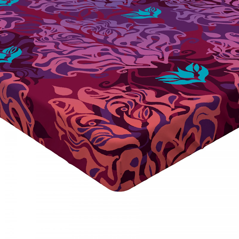 Microfiber Damask Fitted Sheet, Full Fitted Sheet