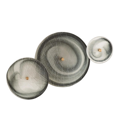 Ensemble de disques muraux hachurés 3 pièces
