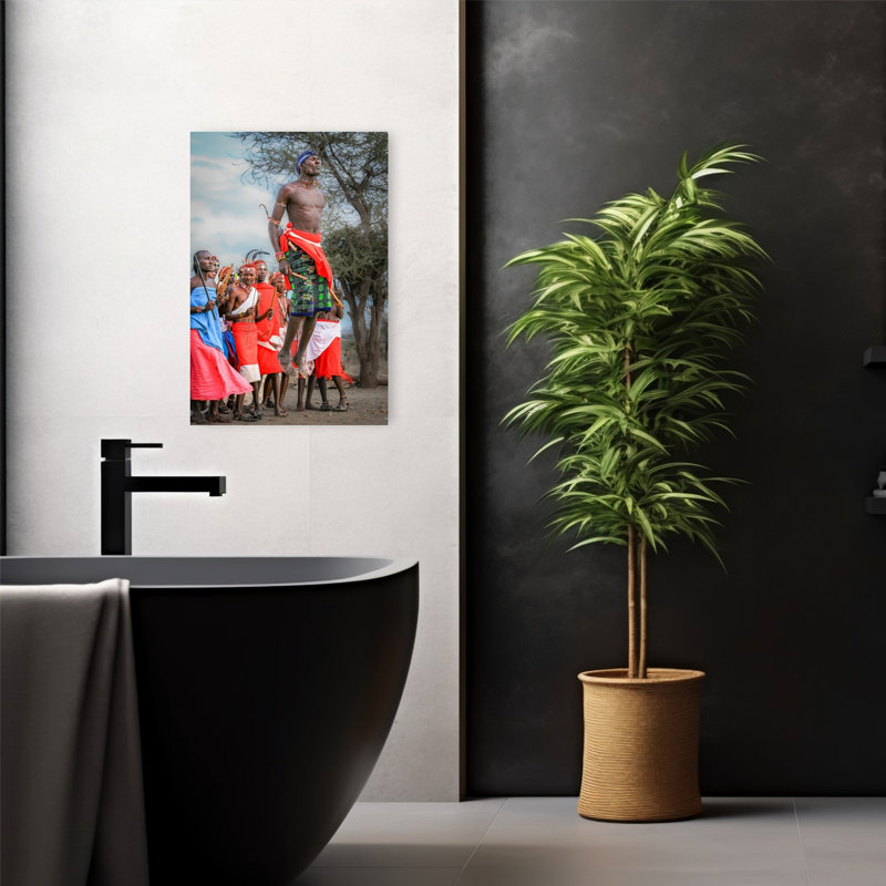 Reproduction d'art mural africain, 24" H x 16" W