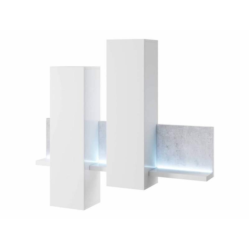 Dashawnna 4 Piece Floating Shelf, Grey