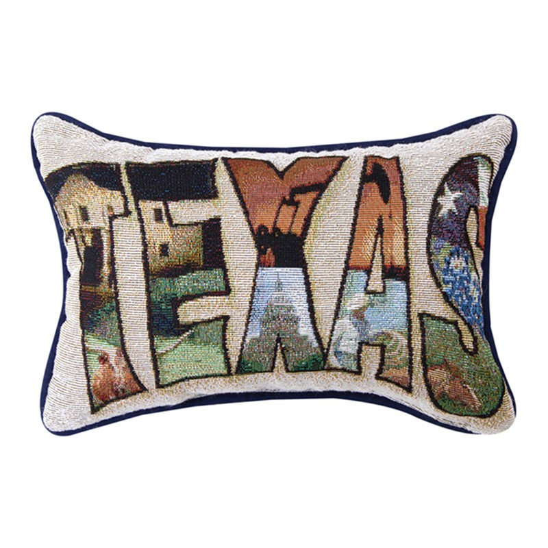 Manual Woodworkers & Weavers Beige and Black Rectangle Cotton Blend Word Pillow 12.5" x 8.5"