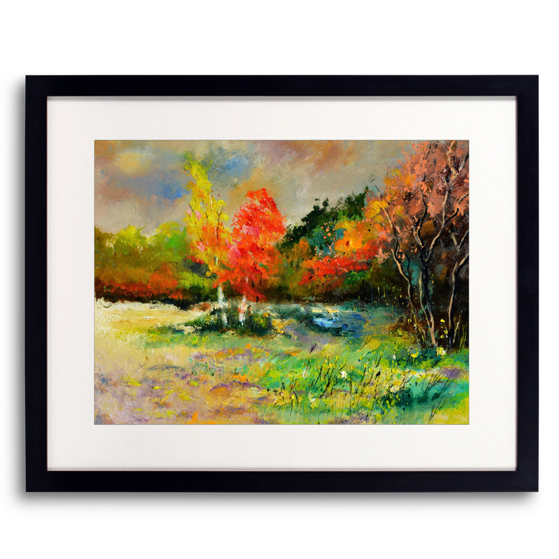 Automne - 652021 par Pol Ledent, Papier avec cadre noir, 24" H x 30" W