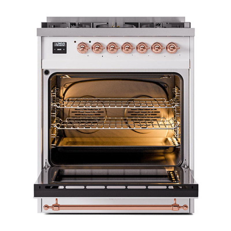 ILVE Nostalgie II 30 in Dual Fuel Range, RAL/Copper, Liquid Propane