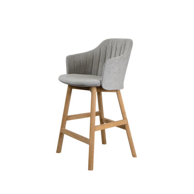 Choice Chair Indoor and Counter Four Teak Legs Base with Upholstery Cover Set (Cane-line Zen Seat-Back Cover)