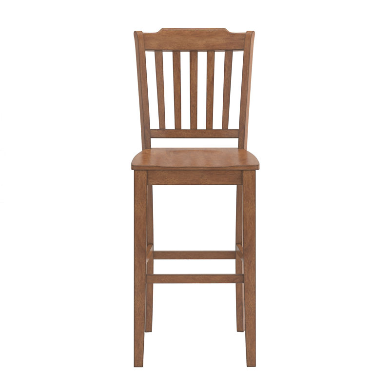 Fortville Solid Wood Counter/Bar Stool, Oak, Bar Stool (29” Seat Height)