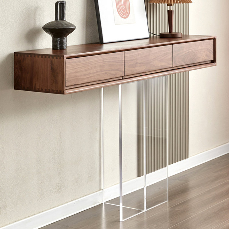 Console moderne simple et luxueuse, 35.4" H x 63" W x 13.8" D, Clair