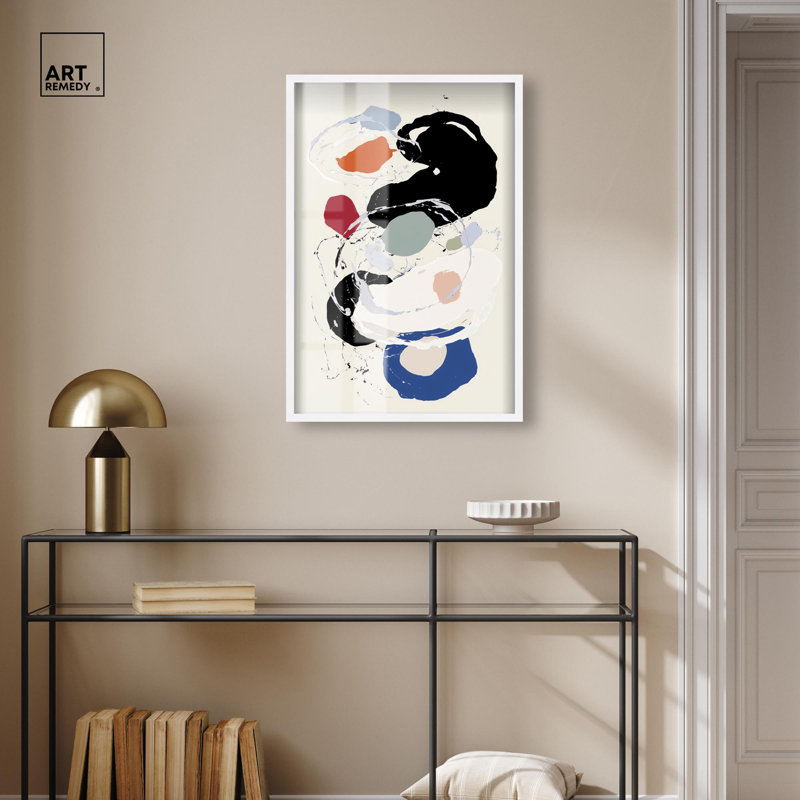 «Dalio II Shadowbox Print», art mural moderne par Art Remedy, H 31 po x l 21 po, Blanc