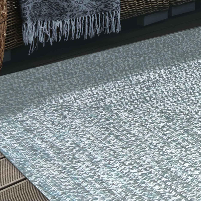 Tapis de couloir ou tapis d'extérieur tressé réversible Ulmer, Rectangle 6 pi x 9 pi