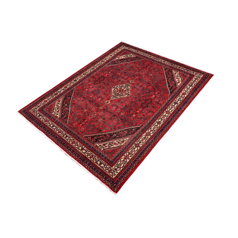 Tapis rouge antique en laine noué à la main Tabriz Griffith Vintage 8 pi 4 po x 11 pi 10 po